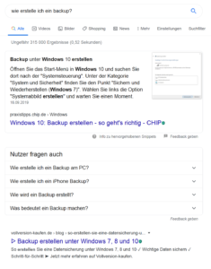 Featured Snippet Beispiel